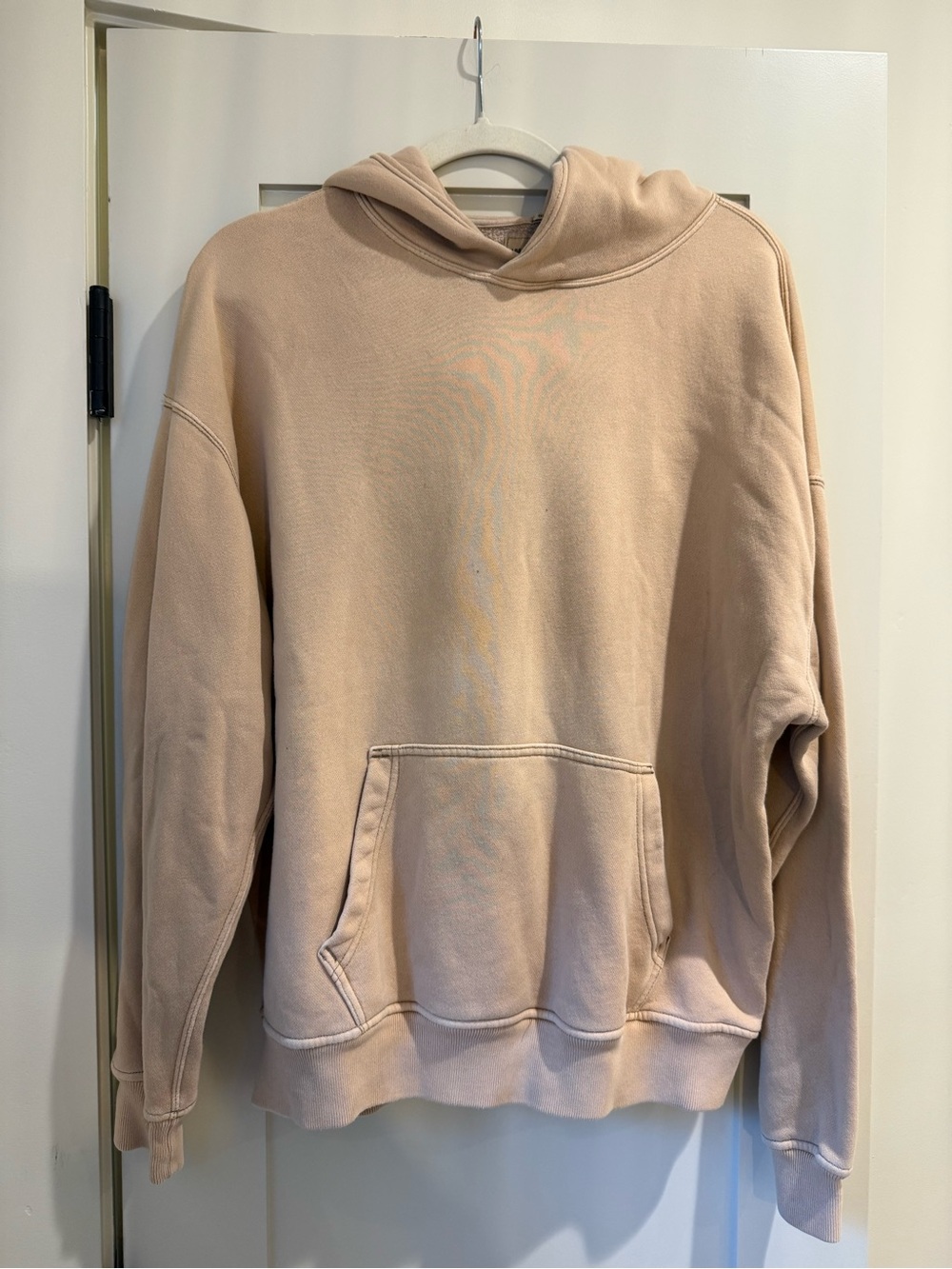 Abercrombie & Fitch Men's Light Beige Pullover Hoodie